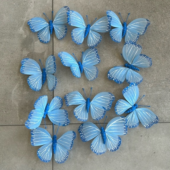 Vintage butterflies with bendable wire legs - Picture 1 of 6